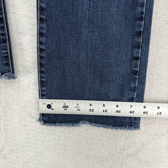 Judy Blue Jeans Womens 9/29 Blue Slim Bootcut Distressed Raw Hem Stretch Denim - Picture 9 of 12